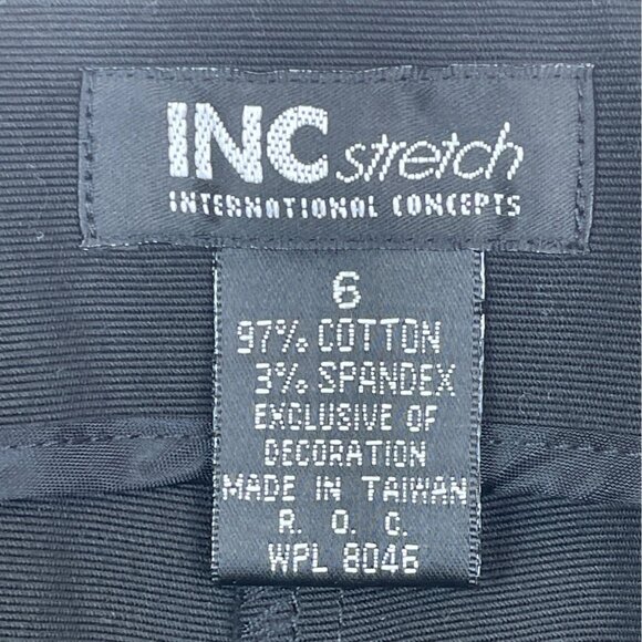 INC Stretch Women’s Black Pants W/ Lace Hem Size 6 Bloomingdales - New - Picture 5 of 7